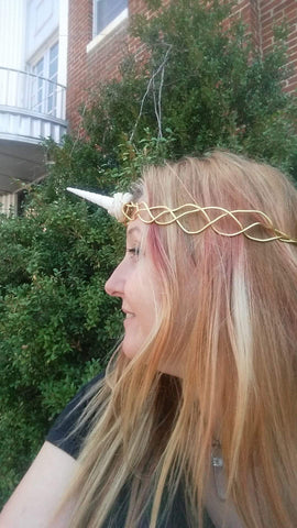 Seashell Unicorn Crown