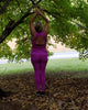 Open Back Pink Soft Lycra Yoga Top with Fairy Graphic